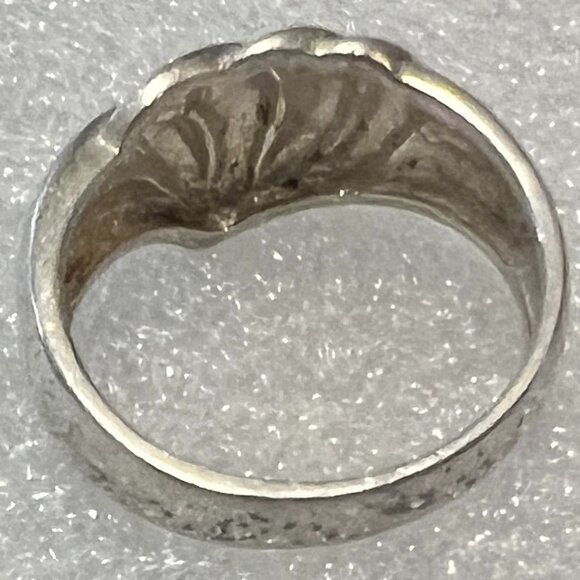 Vtg Sterling Silver Swirl Fluted Domed Band Ring size 5.5 stamped 925 & NF 9.14m - Picture 9 of 12